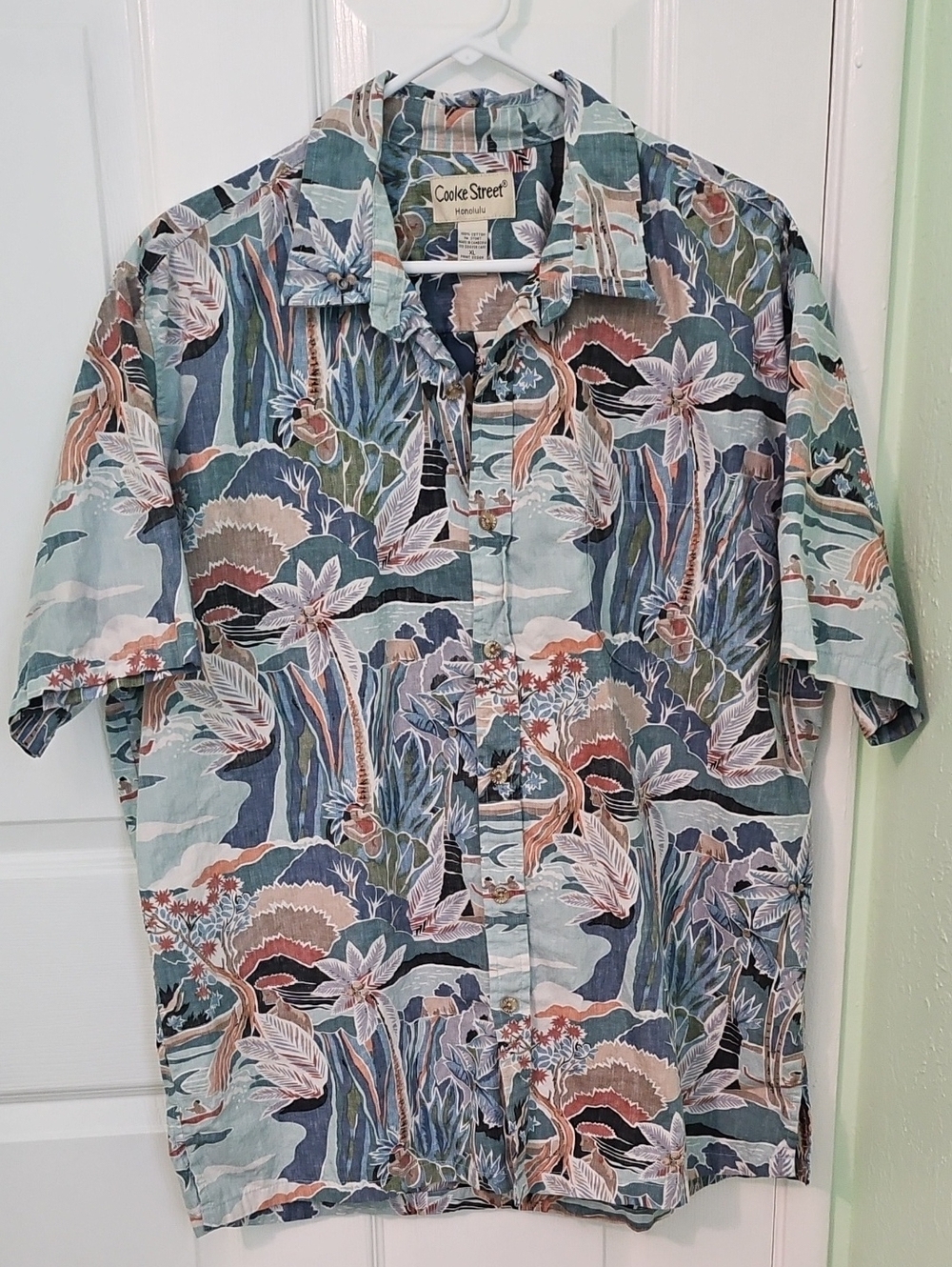 Cooke Street Honolulu Hawaiian Tropical Shirt Reverse Print XL